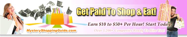 Get Paid To Shop and Eat - Mystery Shoping Jobs (Earn $10-$50 Pr/Hr) - Become Mystery Shopper Today!!